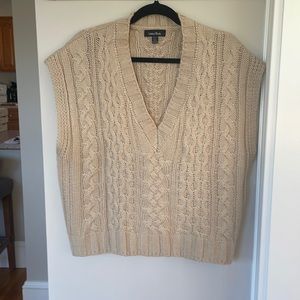 Oversized sweater vest from Anthropologie.